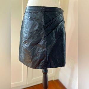 Faux leather skirt
